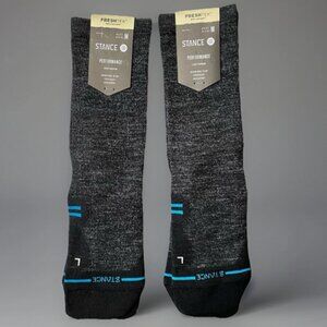 Stance Wool Crew Socks Black  Performance  2 Pair NWT Men's Medium/Women's Large